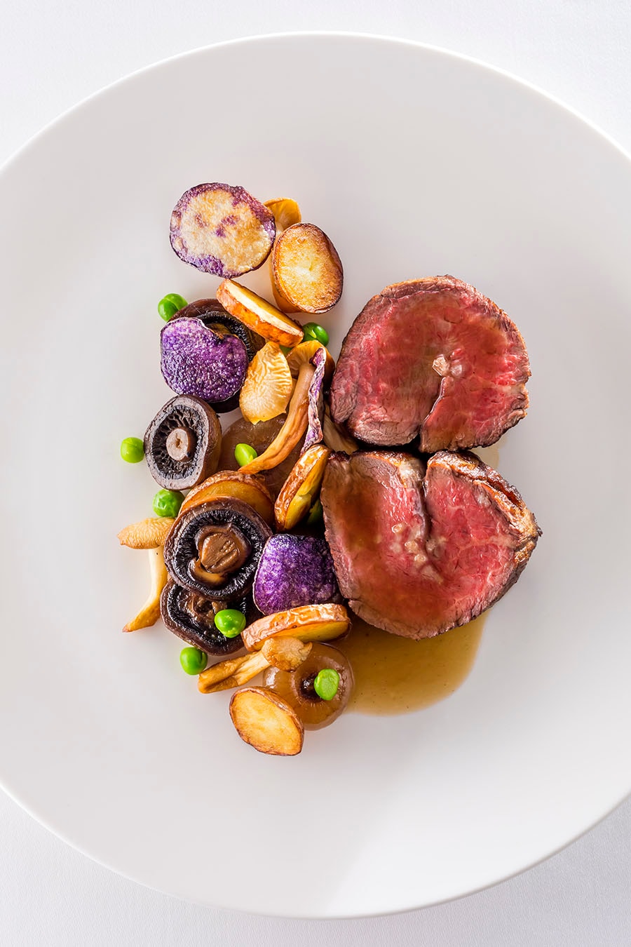Danie z wołowiną z menu degustacyjnego